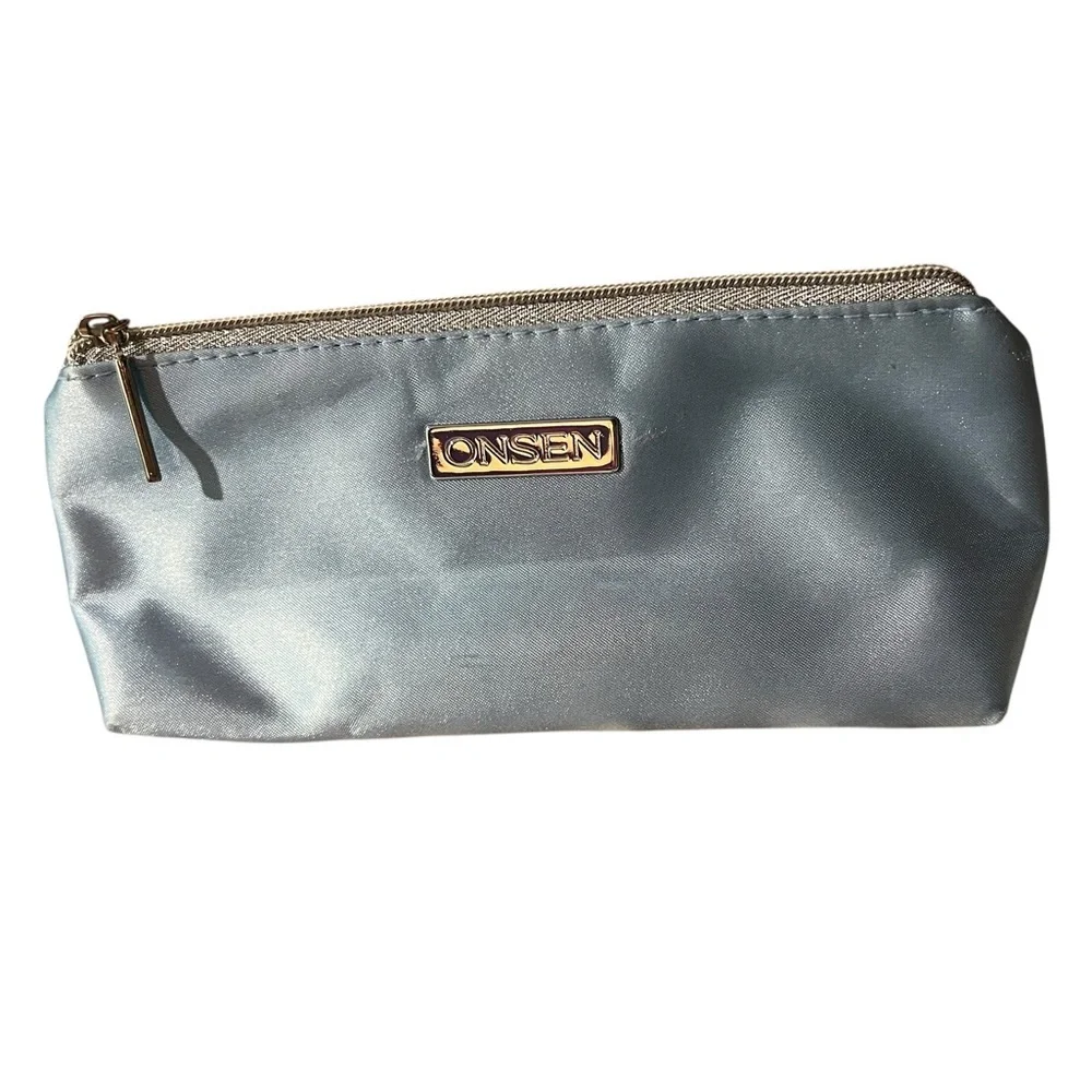 Onsen Metallic Blue Cosmetic Bag